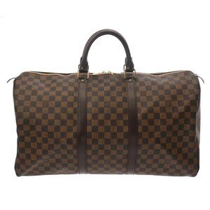 LOUIS VUITTON Damier Keepall 50 Brown N41427 boston bag